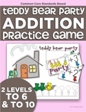 Teddy Bear Party Addition to 6 and 10 Game