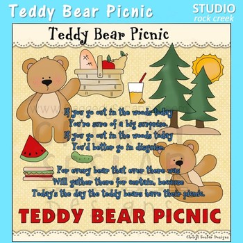 Teddy Bear Picnic Nursery Rhyme Clip Art C Seslar By Classroom Collage