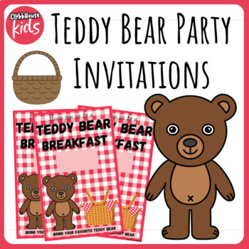 Teddy Bear Picnic Party Invitations by ClubbhouseKids | TpT