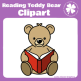 Teddy Bear Reading Clipart