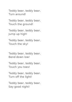 Teddy Bear, Teddy Bear by Felicity Carter | TPT