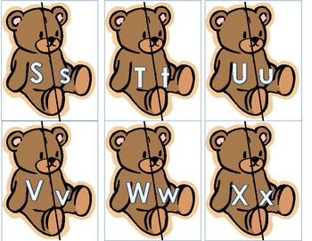 Teddy Bear Alphabet Match and Clip