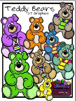 Teddy Bears Clipart (3 FREE Elements Included) Embellish Yourself Artworks