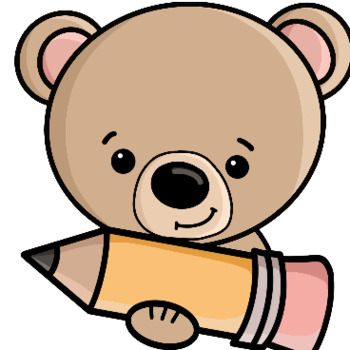 cute school bear clipart