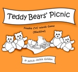 Teddy Bears' Picnic: Freebie CVC Words Game (Blackline)