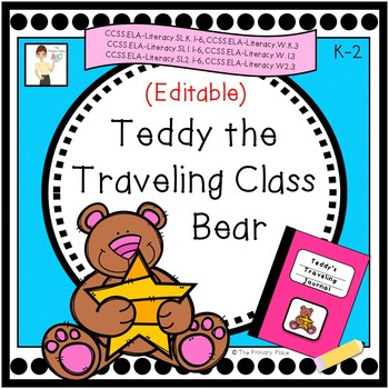 Preview of Editable Teddy the Traveling Class Bear