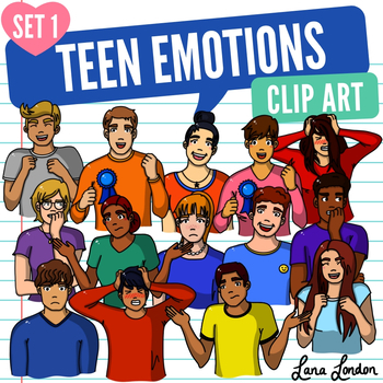 Preview of Teen / Adult Emotions Clip Art - Set 1