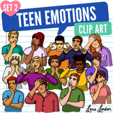 Teen / Adult Emotions Clip Art - Set 2