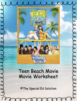 Preview of Teen Beach Movie Movie Worksheet