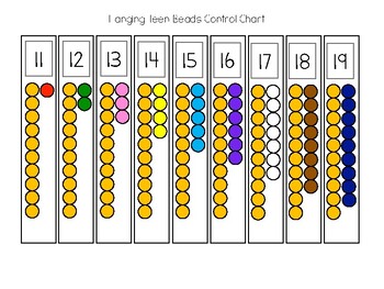 teen bead montessori math worksheet by my montessori maker tpt