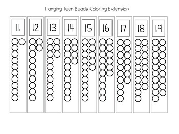 Teen Bead Montessori Math Worksheet by My Montessori Maker ...