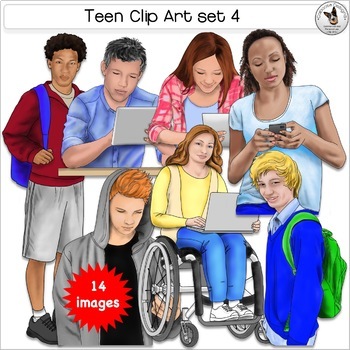 Preview of Teen Clip Art Set 4