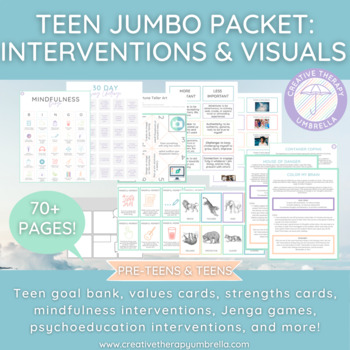 Preview of Teen Jumbo Bundle: Interventions & Visuals