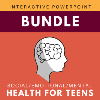Preview of Teen Mega Bundle- Social/Emotional/Mental Health Interactive PowerPoints