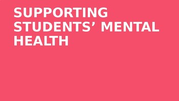 Preview of Teen Mental Health PPT (Symptoms & Support)