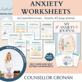 Teen Mental Health Workbook, CBT. Worries. Check-In, Anxie