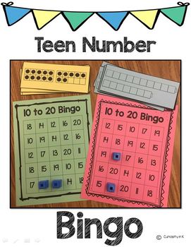 Preview of Teen Number Bingo