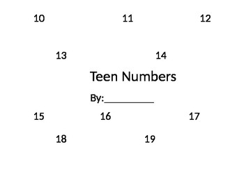 Preview of Teen Number Book
