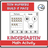 Teen Number Build It Board: Kindergarten Math Center