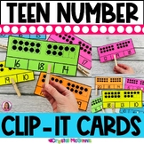 Teen Numbers Clip It! Math Center (24 Cards)