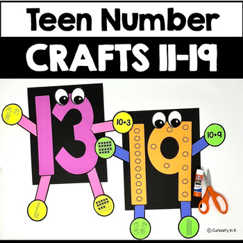 Preview of Teen Number Craft | Math Teen Numbers | Place Value
