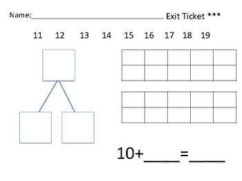 Teen Number Differentiated Exit tickets by Lesley Worsham | TPT