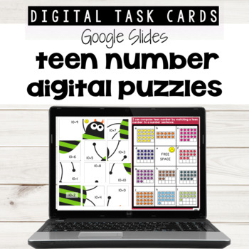 Preview of Teen Number Digital Puzzles for Google Classroom™