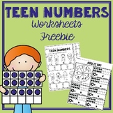 Teen Number Kindergarten Worksheets Freebie
