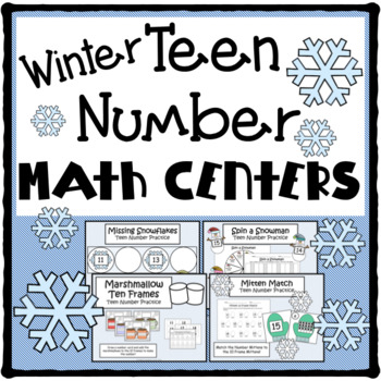 Preview of Teen Number Math Centers- Math Activities for Numbers 11-20