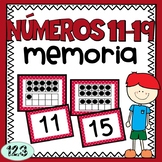 Teen Number Memory Game - SPANISH