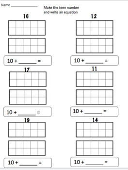 Teen Number Packet- Numbers to 20 by KOT'S CLASSROOM TREASURES | TpT