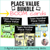 Teen Number Place Value Practice BUNDLE Digital Task Cards