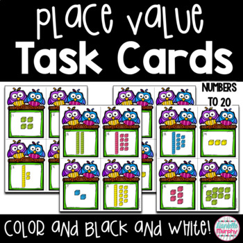 Preview of Teen Number Place Value Task Cards or Scoot Game