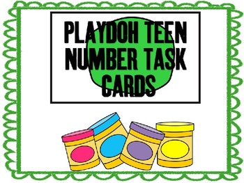 Preview of Teen Number Play-doh Task Cards