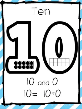 Preview of Teen Number Posters Common Core Aligned 10-20