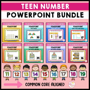 Preview of Teen Number PowerPoint Counting Bundle