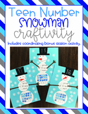 Teen Number Snowman Craftivity