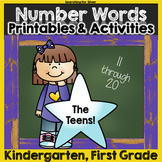 Teen Number Words Printables & Activities