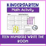 Teen Number Write the Room: Kindergarten Math Activity