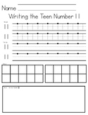 Teen Number Writing Practice