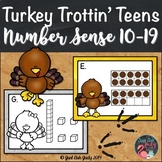 Number Sense Activity Turkey Trottin' Teen Numbers 10-19