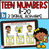 Teen Numbers | Number Sense | Numbers 11-20 | BOOM Cards™