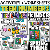 Spring Themed Teen Numbers MEGA Bundle: Compose and Decomp