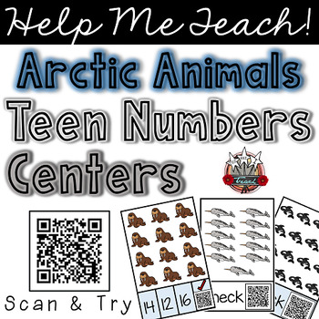 Preview of Teen Numbers: Arctic Animals (Built in Counting Mini-Lessons)