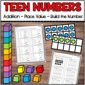 Preview of Teen Numbers: Base Ten & Ten Frames | Decomposing Numbers