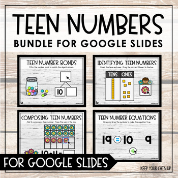 Preview of Teen Numbers Bundle for Google Slides - Distance Learning