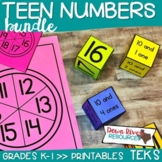 Teen Numbers Bundle for Kindergarten Teen Number Practice