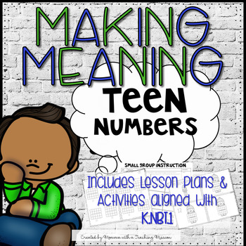 Preview of Teen Numbers Composing and Decomposing Lesson Plans and Activities