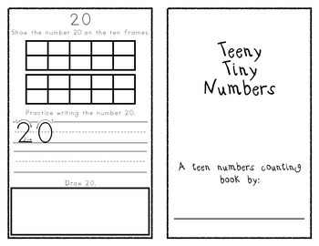 Preview of Teen Numbers Counting Book