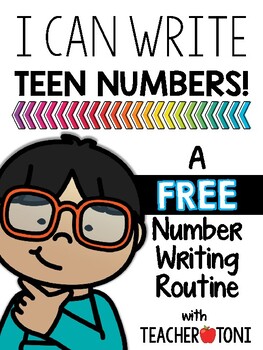 Teen Numbers: I can write teen numbers! (FREE Routine & Song)